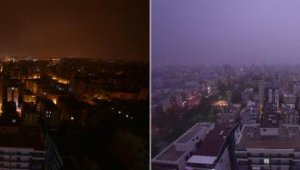 Şimşeklerin geceyi aydınlattığı Antalya'da vatandaşlar, güne kara bulutlarla uyandı