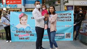 SMA hastası 'Deniz' bebek için broşür dağıttılar