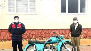 Çalınan motosikleti jandarma buldu