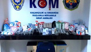 Valizden kaçak parça ve aksesuar çıktı