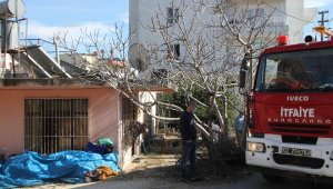 Evdeki yangın büyümeden söndürüldü