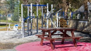 Parktaki yangının izleri silindi