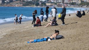 Şubat ayında Alanya'da deniz keyfi