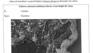 Tekirova- Adrasan- Gelidonya Burnu Arası 'nitelikli koruma alanı' ilan edildi