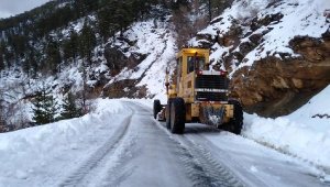 Alanya'da karla kapanan yollar açılıyor