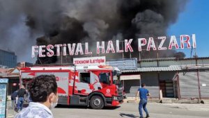 Antalya Festival Çarşısı'nda yangın