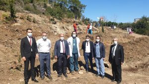 Hortumun izlerini fidan dikerek, kapattılar