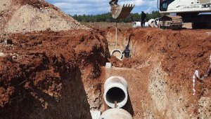Kurşunlu Mezarlığı'nda alt yapı çalışması