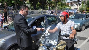 Gazipaşa'da güvenli trafik uygulaması