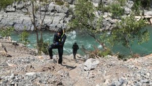 Çaya devrilen kamyonda akıntıyla kaybolan yolcu aranıyor