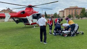 Hava ambulansı hayat kurtardı