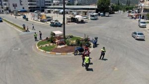 Jandarmadan drone destekli motosiklet denetimi