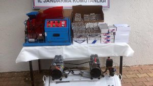Kaçak sigara üretimine jandarma baskını