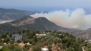Kaş'ta makilik yangını