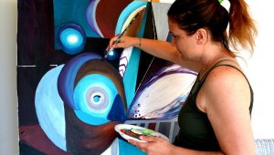 Ressamlar sanat çalıştayında bir araya geldi