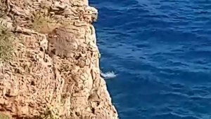 40 metre yükseklikten denize ters düşünce bilinç kaybı yaşadı