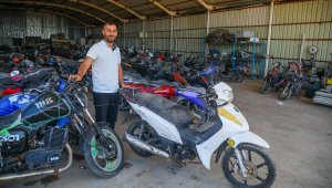 Hurda motosikletler geri dönüşümle kullanıma sunuluyor