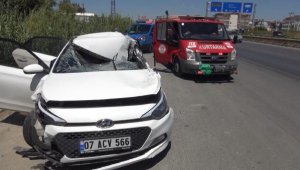 Trafik kontrol noktasında kaza