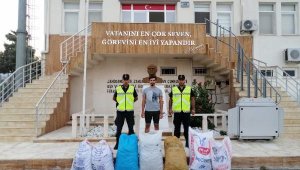 13 çuval keçiboynuzu çalanlar yakalandı