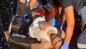 Dövmecide bıçaklı kavga: 1 yaralı