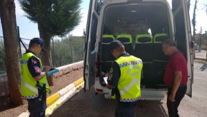 Jandarma okul servislerini denetledi