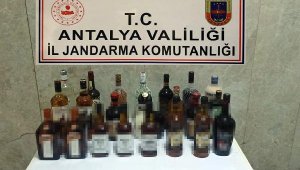 Jandarmadan bandrolsüz içki baskını