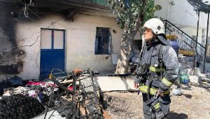 Müstakil evde çıkan yangında maddi hasar meydana geldi