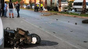 Kamyonetin çarptığı motosiklet sürücüsü kurtarılamadı