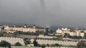 Alanya açıklarında dev hortum kamerada
