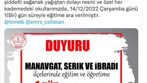 Meteoroloji'den Antalya'ya 'turuncu kod' uyarısı