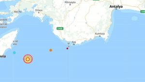 Akdeniz'de 5.4 büyüklüğünde deprem