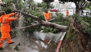 Antalya'da yağmur ve fırtına, hayatı durma noktasına getirdi