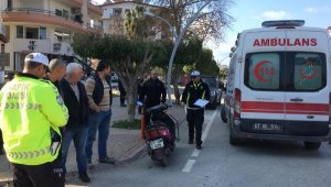 Otomobille motosiklet çarpıştı: 1 yaralı