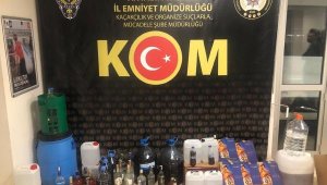 Polisten sahte- kaçak içki operasyonu
