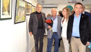 Ressam Çetin Çiğdem'in 5'inci sergisi 'Haberden Tuvale' oldu