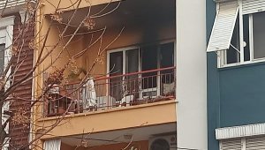 Dairede çıkan yangın güçlükle söndürüldü