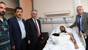 Vali Yazıcı'dan Kestelsporlu Emre'ye 'geçmiş olsun' ziyareti