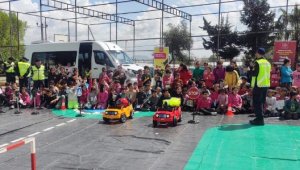 Aksu'da öğrencilere trafik eğitimi