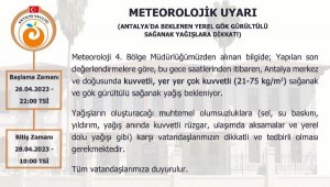 Antalya'da kuvvetli yağış uyarısı
