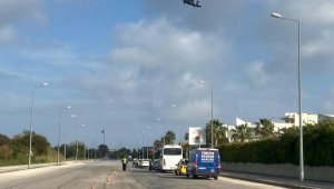 Jandarmadan helikopterle trafik denetimi