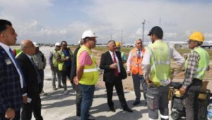 Vali Yazıcı, Antalya Havalimanı ek proje inşaatını denetledi