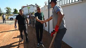 Başkan Topaloğlu Kuzdere'de çalışmaları inceledi