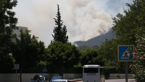 Kemer'deki orman yangınına havadan müdahale