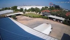 Patlayan kazanın 300 metre uçtuğu anların görüntüsü ortaya çıktı