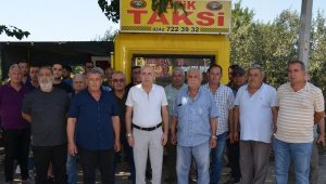 Serik'te taksicilerden hastane önünde eylem