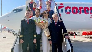 44 yıllık kaptan pilot emekli oldu