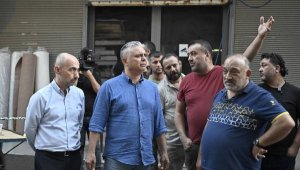 Başkan Uysal'dan esnafa geçmiş olsun ziyareti
