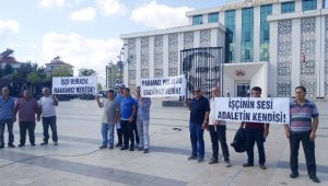Döşemealtı Belediyesi'nden emekli olan işçilerden tazminat eylemi