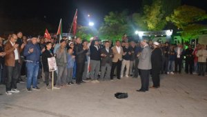 Korkuteli'de İsrail'e tepki yürüyüşü