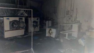 Çamaşırhanedeki yangın söndürüldü
